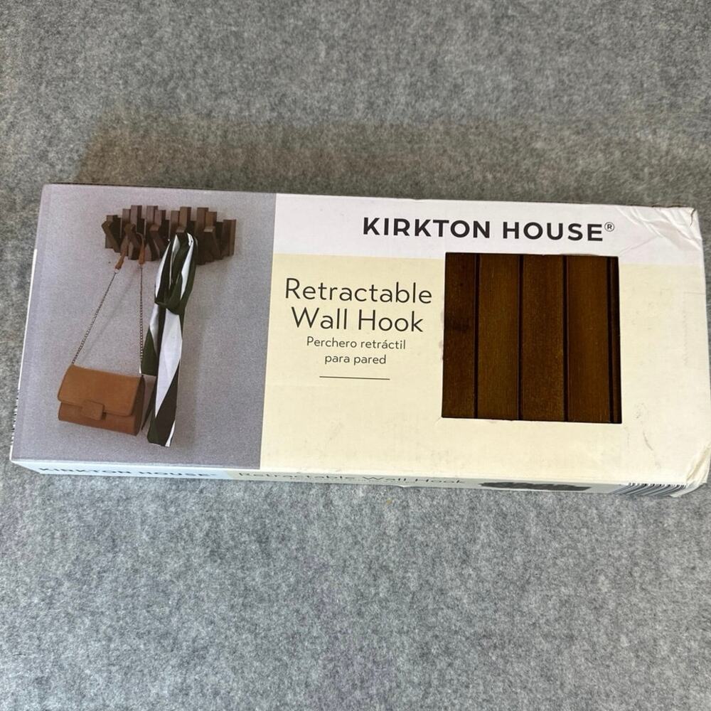 Kirkton House Retractable Wall Hook 5 walls hooks includes mounting hardware NWT